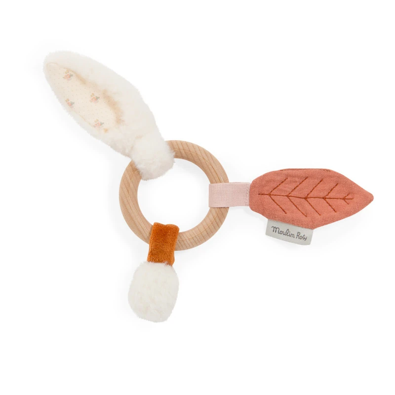 Moulin Roty Anneau-hochet En Bois Lapin MOULIN Apres La Pluie – Image 3