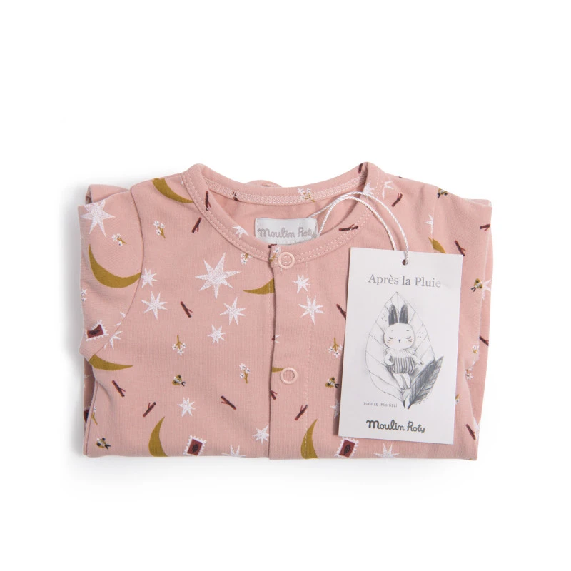 Pyjama En Jersey Rose étoiles 1m MOULIN ROTY Apres La Pluie – Image 2