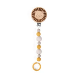 Attache-tétine En Bois Et Silicone Lion MOULIN ROTY Sous Mon Baobab