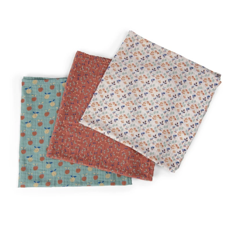 Set De 3 Langes Imprimés MOULIN ROTY Pomme Des Bois – Image 3