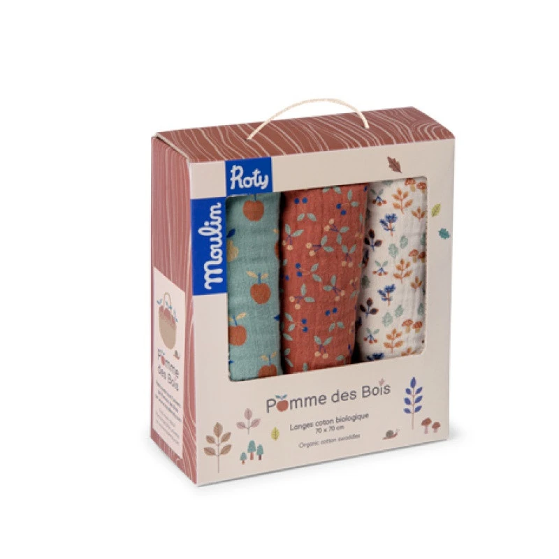 Set De 3 Langes Imprimés MOULIN ROTY Pomme Des Bois – Image 10