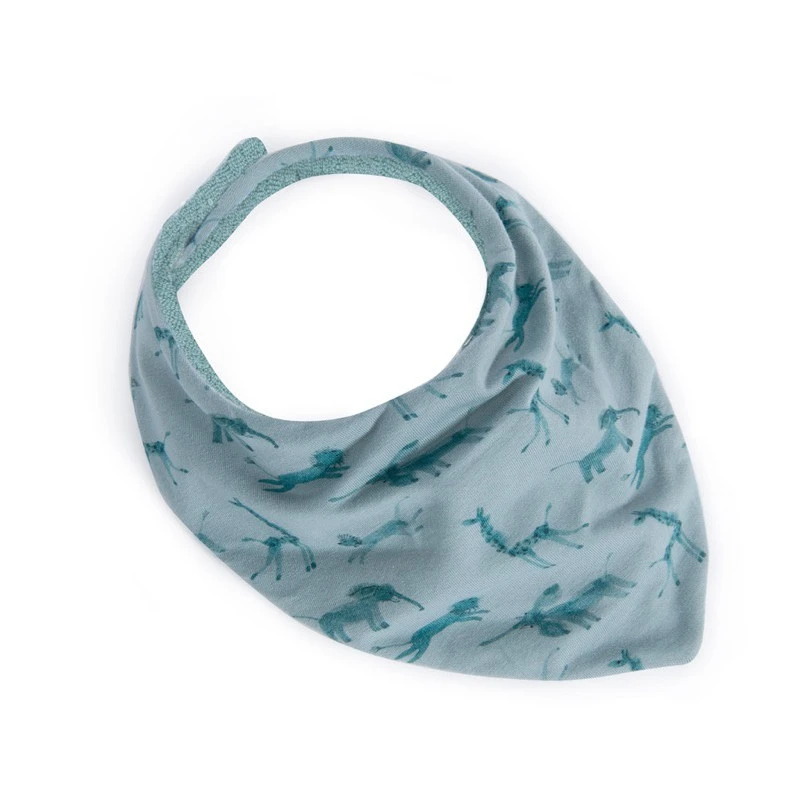 Bavoir Bandana Bleu MOULIN ROTY Sous Mon Baobab