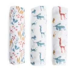 Set De 3 Langes Imprimés MOULIN ROTY Sous Mon Baobab
